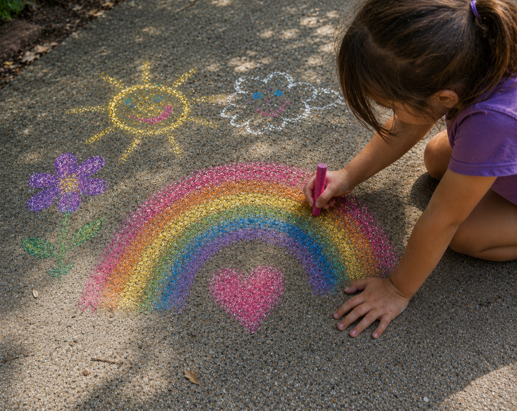 Crayola Neon 3D Washable Sidewalk Chalk Set, 10 Chalk Sticks with 2 Pairs of 3D Glasses, Ages 4+
Visit the Crayola Store
Search this page
Best Price on Amazon
$28.00
$28.00
Price history
Get $50 off instantly: Pay $0.00 upon approval for Amazon Visa. No annual fee.
Brand Crayola
Color Multicolor Neon (pink, Orange, Peach, Yellow, Light Yellow, Light Green, Green, Light Blue, Blue)
Material Calcium Carbonate, Plastic, Polycarbonate
Special Feature Washable Neon Sidewalk Chalk with 3D Glasses
Unit Count 1.0 Count
About this item
NEON 3D CHALK SET: Includes 10 washable neon sidewalk chalk sticks and 2 pairs of 3D glasses for an immersive outdoor art experience.
VIBRANT NEON COLORS: Features 10 bright neon chalk sticks in a rainbow of eye-catching colors, perfect for creating bold sidewalk artwork.
3D VIEWING EXPERIENCE: Comes with 2 pairs of 3D glasses that make neon chalk drawings appear to pop off the ground in stunning three dimensions.
WASHABLE FORMULA: Crayola's washable sidewalk chalk is easy to clean up from most outdoor surfaces, making it ideal for worry-free outdoor play.
GREAT FOR KIDS AGES 4+: This creative outdoor activity set encourages imagination and artistic expression, making it a perfect gift for young artists.